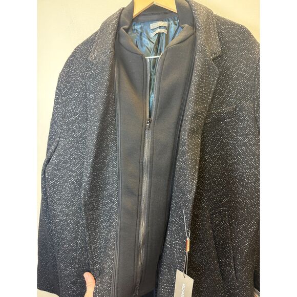 Michael Kors Pike Overcoat Men’s 44R Black Classic Fit Wool-Blend Long Coat NWT - Picture 10 of 11